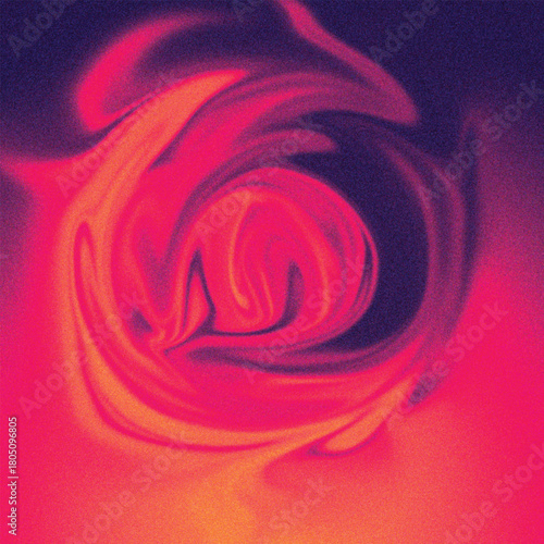 Vibrant psychedelic swirl – abstract neon gradient vortex with grainy texture