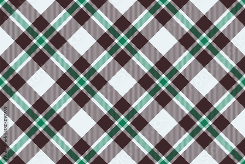 Cozy vector textile pattern, party fabric texture plaid. Bedding seamless background check tartan in white and dark colors.