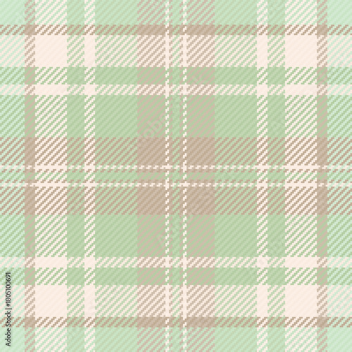 Endless vector texture fabric, fur tartan plaid check. Happy seamless pattern background textile in light and linen colors.