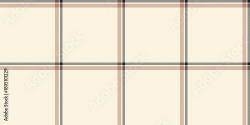 Indoor check pattern plaid, majestic vector seamless textile. Close up background texture tartan fabric in cornsilk and orange colors.