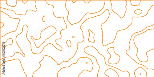 Topographic contours map background with geometric lines. Topography and geography map grid abstract backdrop. Wavy contour map texture design graphics old map texture smooth curved lines. 