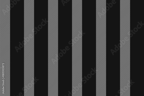 Qath seamless pattern fabric, customize texture lines background. Troud vertical vector stripe textile in black and gainsboro colors.