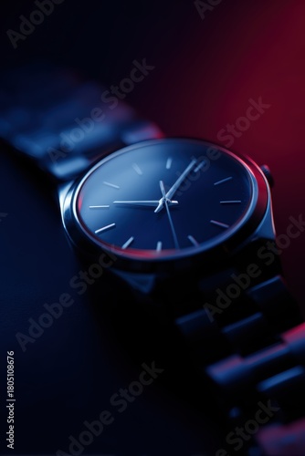 Wallpaper Mural 207. high-end watch close-up with dramatic lighting, advertising mood, controlled studio lighting, clean background for typography, generic props only Torontodigital.ca