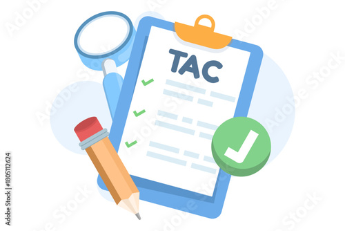 Terms and conditions concept in a flat illustration style, suitable for websites, landing pages, mobile apps, posters, and banners, representing user agreements and policy guidelines.