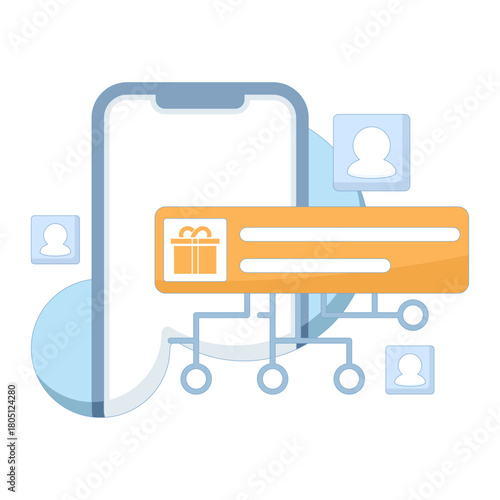 Ecommerce loyalty program offering automated AI personalization, discount gifts, retention improvement through targeted personalized push notifications, customer engagement.