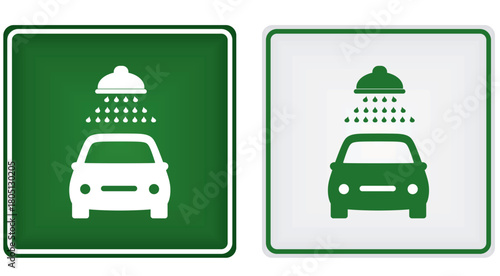 Car wash sign. vector illustration	