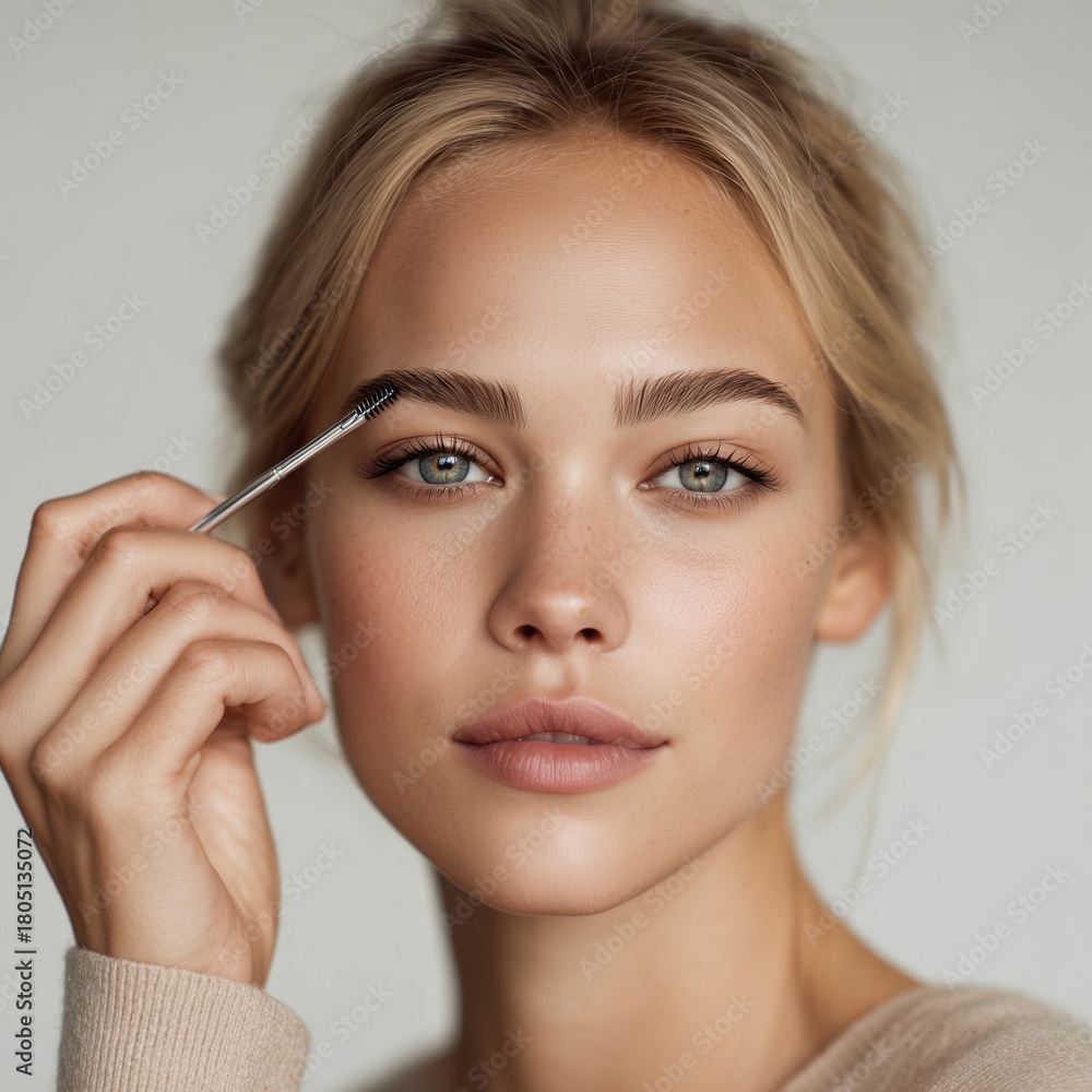 Fototapeta premium Eyebrow grooming beauty portrait woman