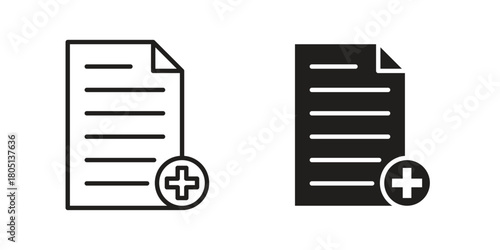 Add document icon concept vector illustration. logotype icon designs