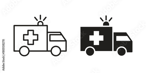 Ambulance icon concept vector illustration. logotype icon designs