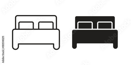 Bed icon concept vector illustration. logotype icon designs