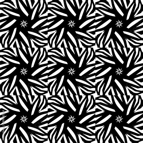  Abstract texture for fabric print, clotht,card, table cloth,tapestry, furniture, banner, cover, invitation, decoration, wrapping.Seamless repeating pattern. Black and white color.