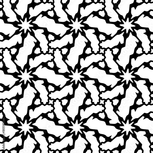  Abstract texture for fabric print, clotht,card, table cloth,tapestry, furniture, banner, cover, invitation, decoration, wrapping.Seamless repeating pattern. Black and white color.