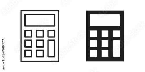 Calculator icon concept vector illustration. logotype icon designs
