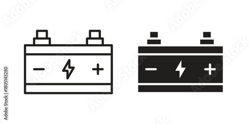 Car battery icon concept vector illustration. logotype icon designs
