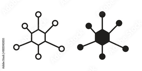 Chart connected icon concept vector illustration. logotype icon designs