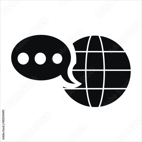 language icons. simple solid vector