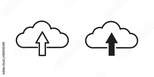 Cloud upload icon concept vector illustration. logotype icon designs