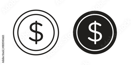 Coin icon concept vector illustration. logotype icon designs