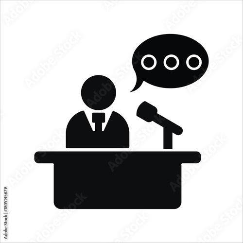 speech icons. simple solid vector