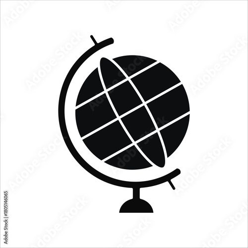 global icons. simple solid vector