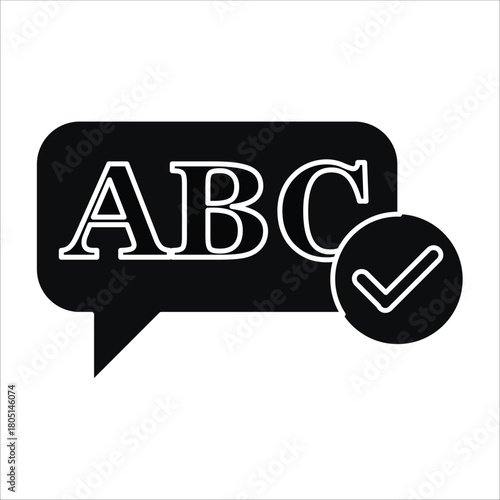 grammar icons. simple solid vector