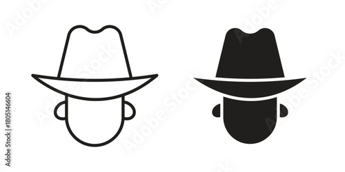 Cowboy icon concept vector illustration. logotype icon designs