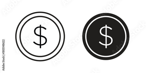 Dollar icon concept vector illustration. logotype icon designs