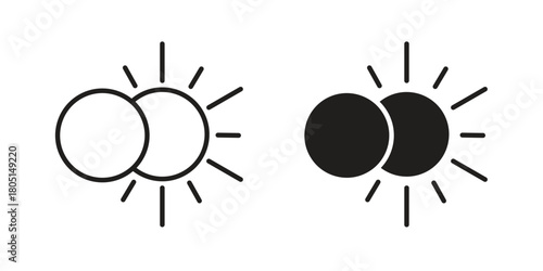 Eclipse icon concept vector illustration. logotype icon designs
