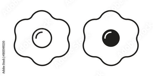 Egg fried icon concept vector illustration. logotype icon designs