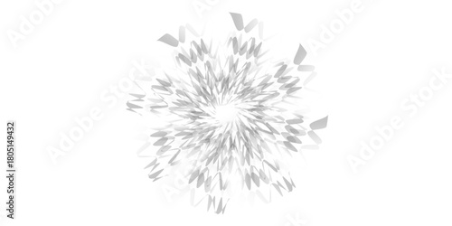 Vector illustration of a blue silver flower decoration on a Christmas tree branch with snow and frost