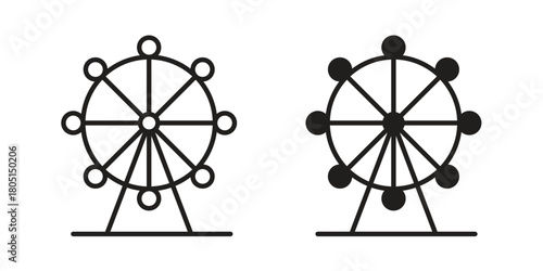 Ferris wheel icon concept vector illustration. logotype icon designs