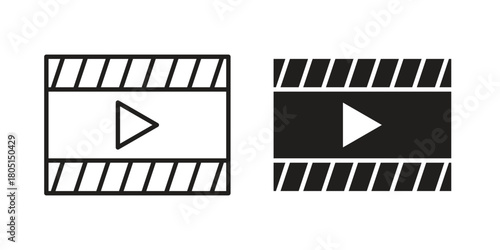 Film icon concept vector illustration. logotype icon designs