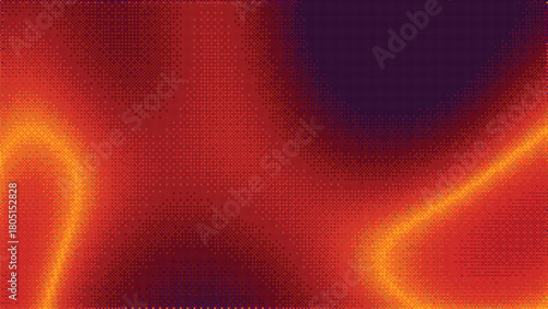 Red gradient vector pixel art background, abstract dotted pixelated pattern aesthetic y2k retro squared grainy wallpaper