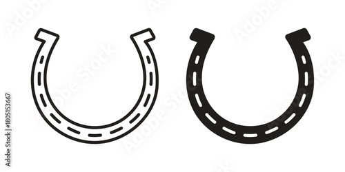 Horseshoe icon concept vector illustration. logotype icon designs
