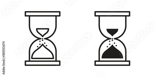 Hourglass icon concept vector illustration. logotype icon designs