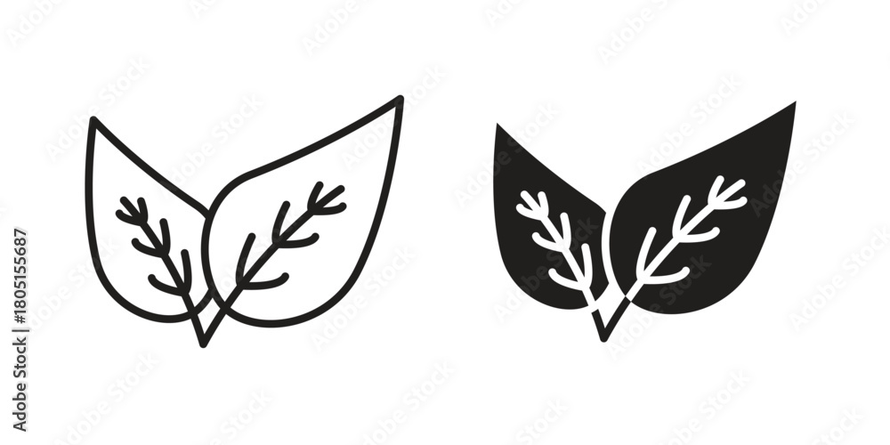 Fototapeta premium Leaf icon concept vector illustration. logotype icon designs
