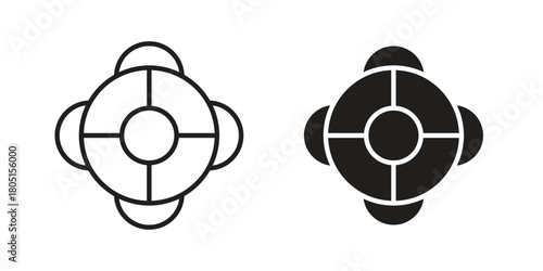 Life buoy icon concept vector illustration. logotype icon designs