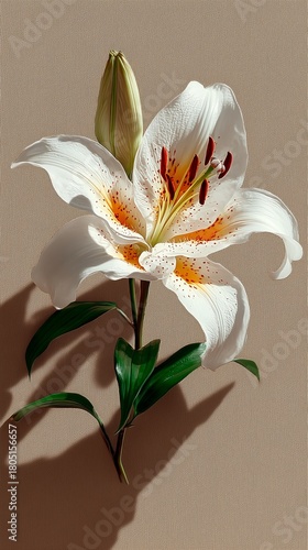 Beautiful White Lilies in Bloom Against a Soft Background
