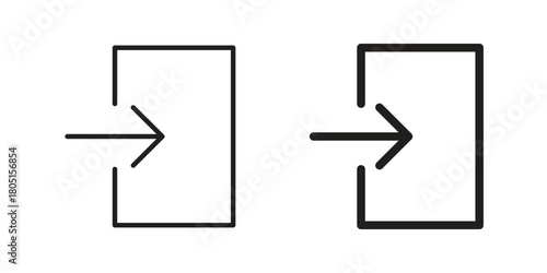 Log out icon concept vector illustration. logotype icon designs