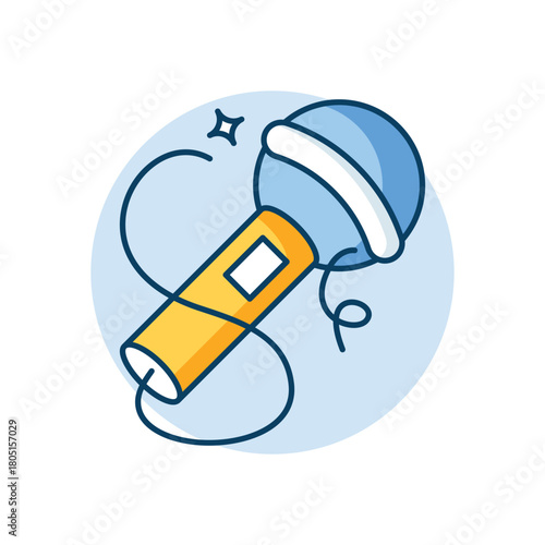 Party Mic icon clean and modern vector illustration