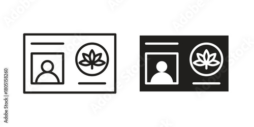 Medical marijuana card icon concept vector illustration. logotype icon designs