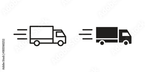 Moving truck icon concept vector illustration. logotype icon designs