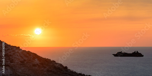sunset over the sea