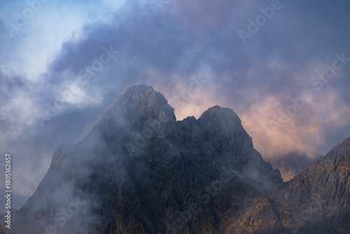 The peak in the clouds