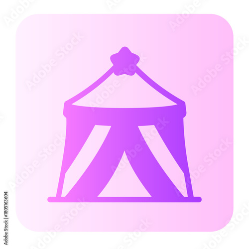 circus tent gradient icon