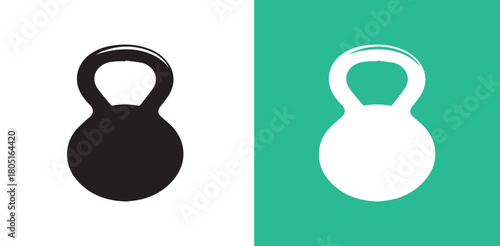 Kettlebell Icon Vector – Fitness and Gym Equipment Illustration