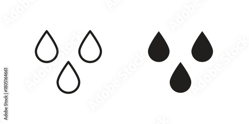 Raindrops icon concept vector illustration. logotype icon designs