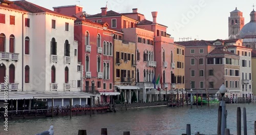 Cold Winter Morning at Canale Grande Venice, Italy