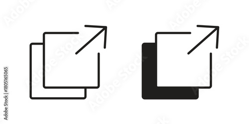 Resize icon concept vector illustration. logotype icon designs