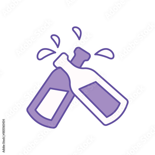 Cheers icon clean and modern vector illustration